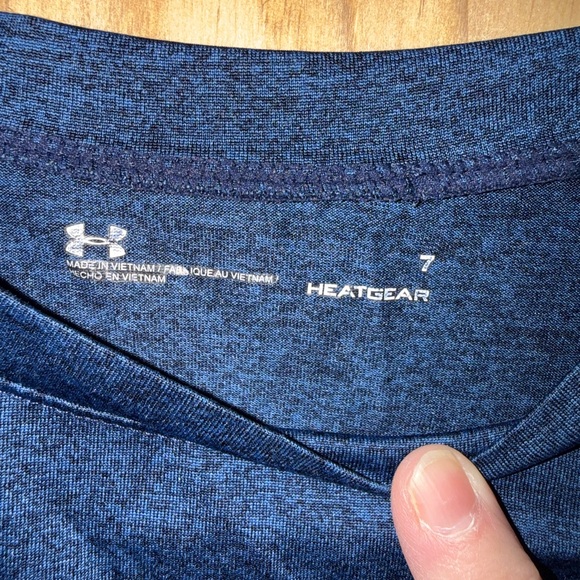 Under Armour Kids Navy and Orange Tee - Picture 2 of 2